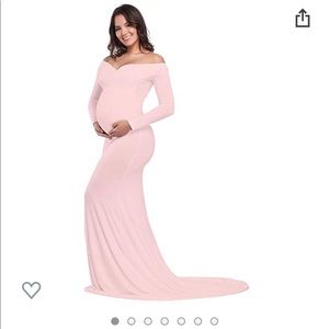 Pink Maternity Fitted Gown